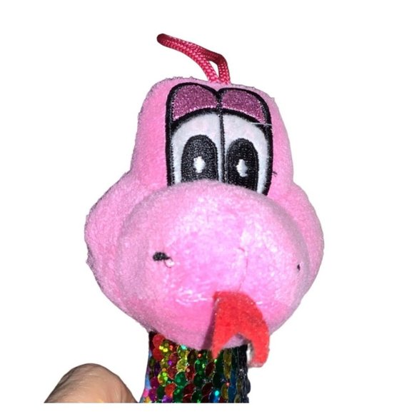 Flip Sequin Plush Toy Snake 16 inch Long Pink Head - Picture 3 of 16